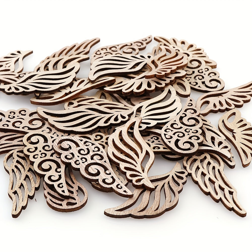 40pcs Wooden Wings for Crafts & Accessories