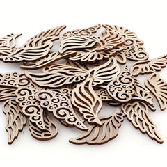 40pcs Wooden Wings for Crafts & Accessories