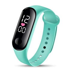 LED Kids Bracelet Watch Night Light Touch Screen Sports Electronic Watch