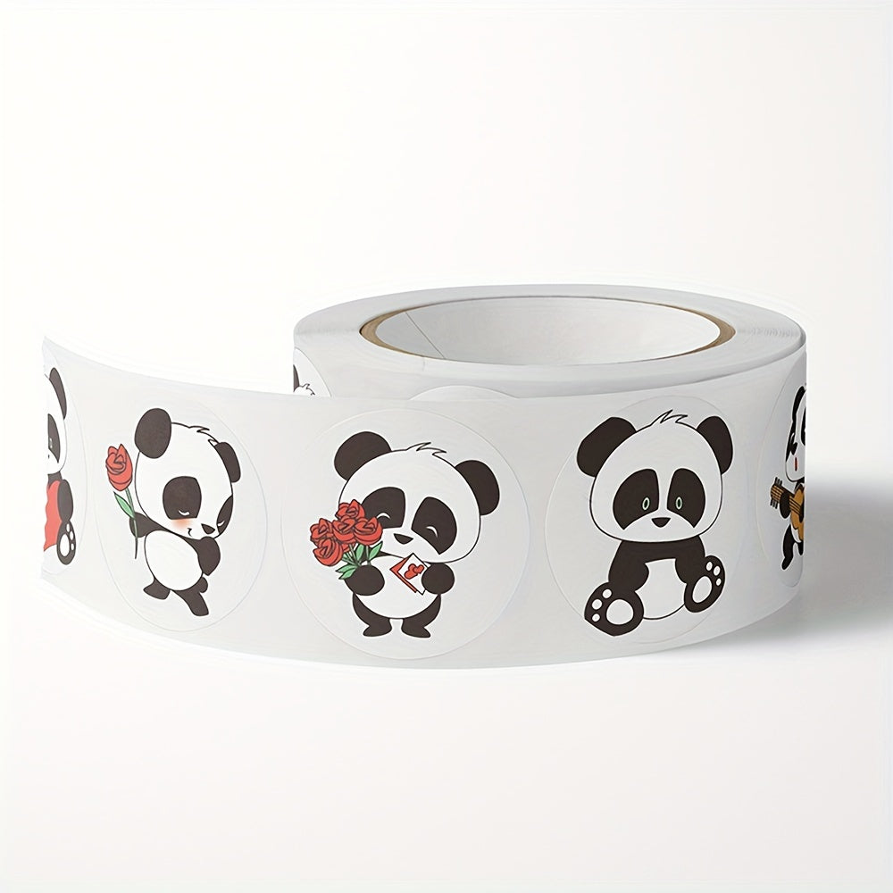 500pcs Panda Label Sticker Roll Encouragement Praise Reward Stationery Seal