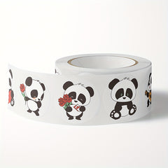 500pcs Panda Label Sticker Roll Encouragement Praise Reward Stationery Seal