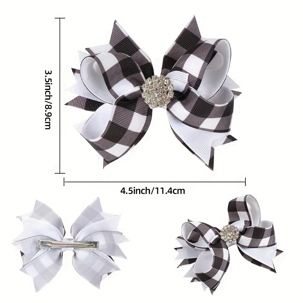Colorful Christmas Party Hair Bow Clip for Girls