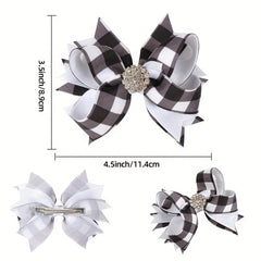 Colorful Christmas Party Hair Bow Clip for Girls