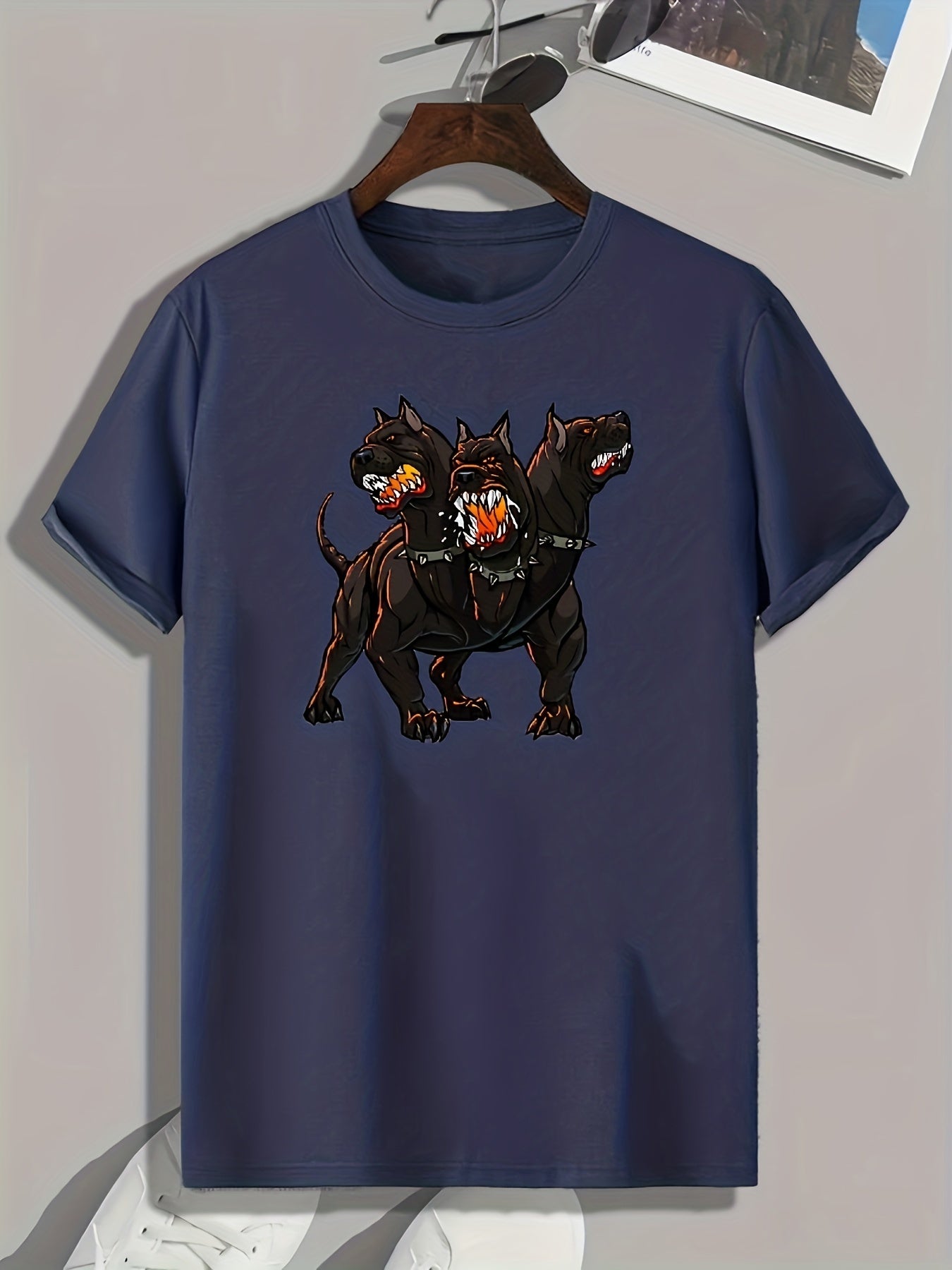 Fierce Dogs Print Men's Graphic T shirt Casual Comfy Tees For Summer