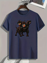 Fierce Dogs Print Men's Graphic T shirt Casual Comfy Tees For Summer