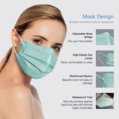50pcs Butterfly Disposable Face Masks 3-Layer Protection Individual Packaging