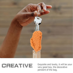 2pcs Fried Chicken Leg Keychain Pendant Funny Car Keychain