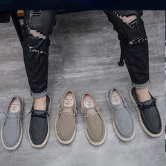 Canvas Slip On Sneakers for Men Breathable Non-slip Shoes