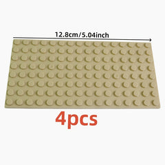 4 Pack IDEAMOC 8x16 Dots Base Plates Mixed ABS Building Blocks Parts