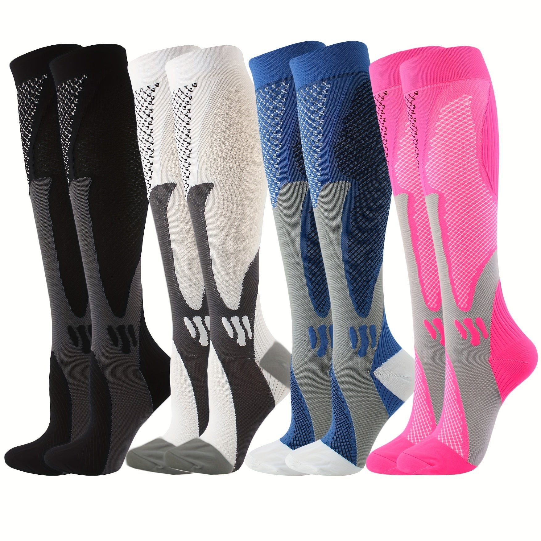 Men's Compression Sport Socks - Sweat Absorbing Nylon Blend