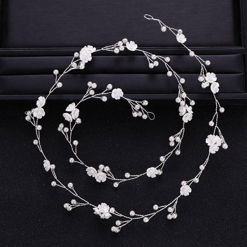 Pearl Bridal Hair Vine Headband Flower Hair Piece