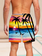 Men's Quick Dry Hawaiian Beach Board Shorts Colorful Swim Trunks