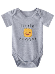 Baby Girls Casual Little Nugget Short Sleeve Round Neck Onesie Clothes