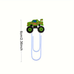 8pcs Monster Truck Paper Clips Office Supplies Desk Accessories Stationery