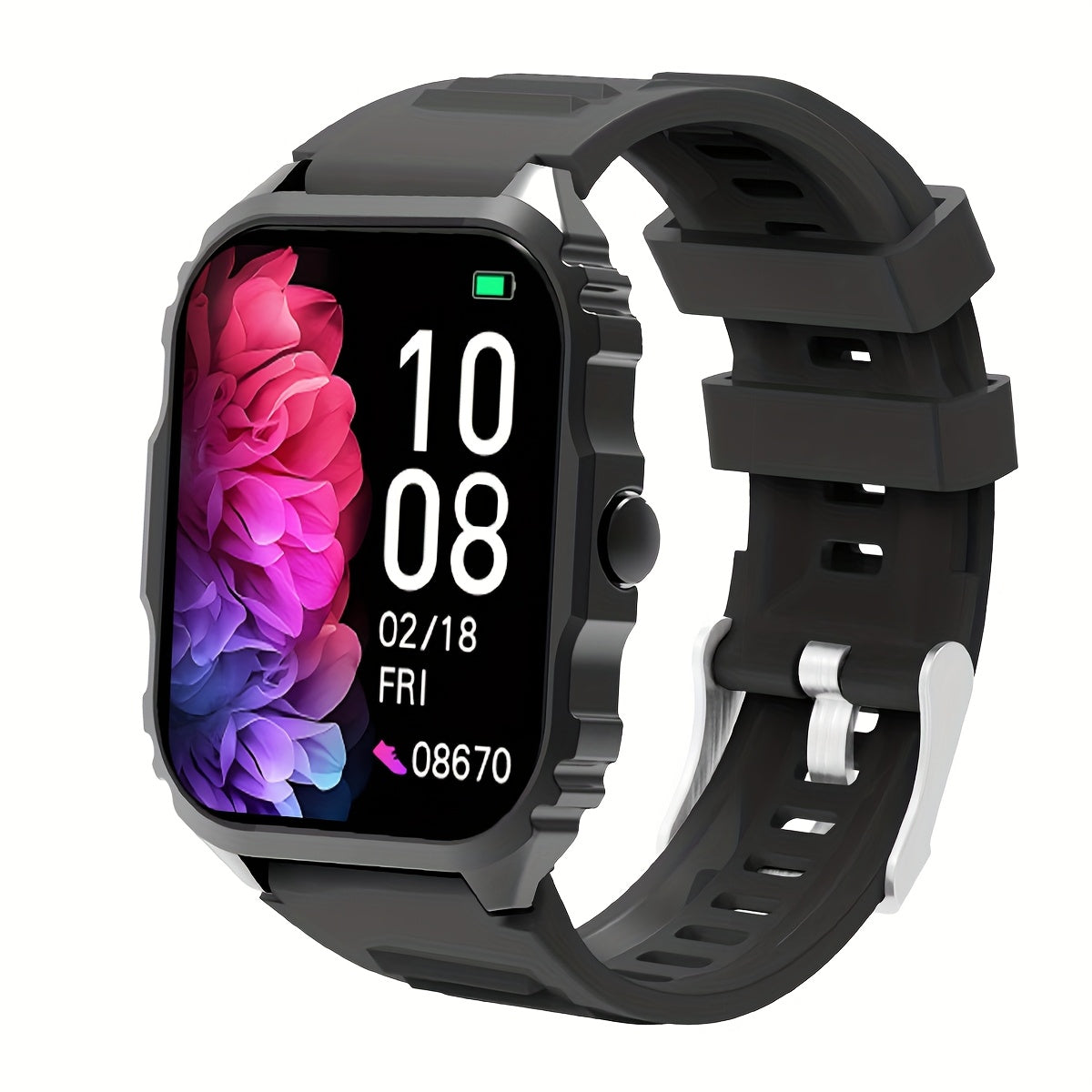 Unisex Fitness Smartwatch Wireless Calling Music Control Alarm Pedometer