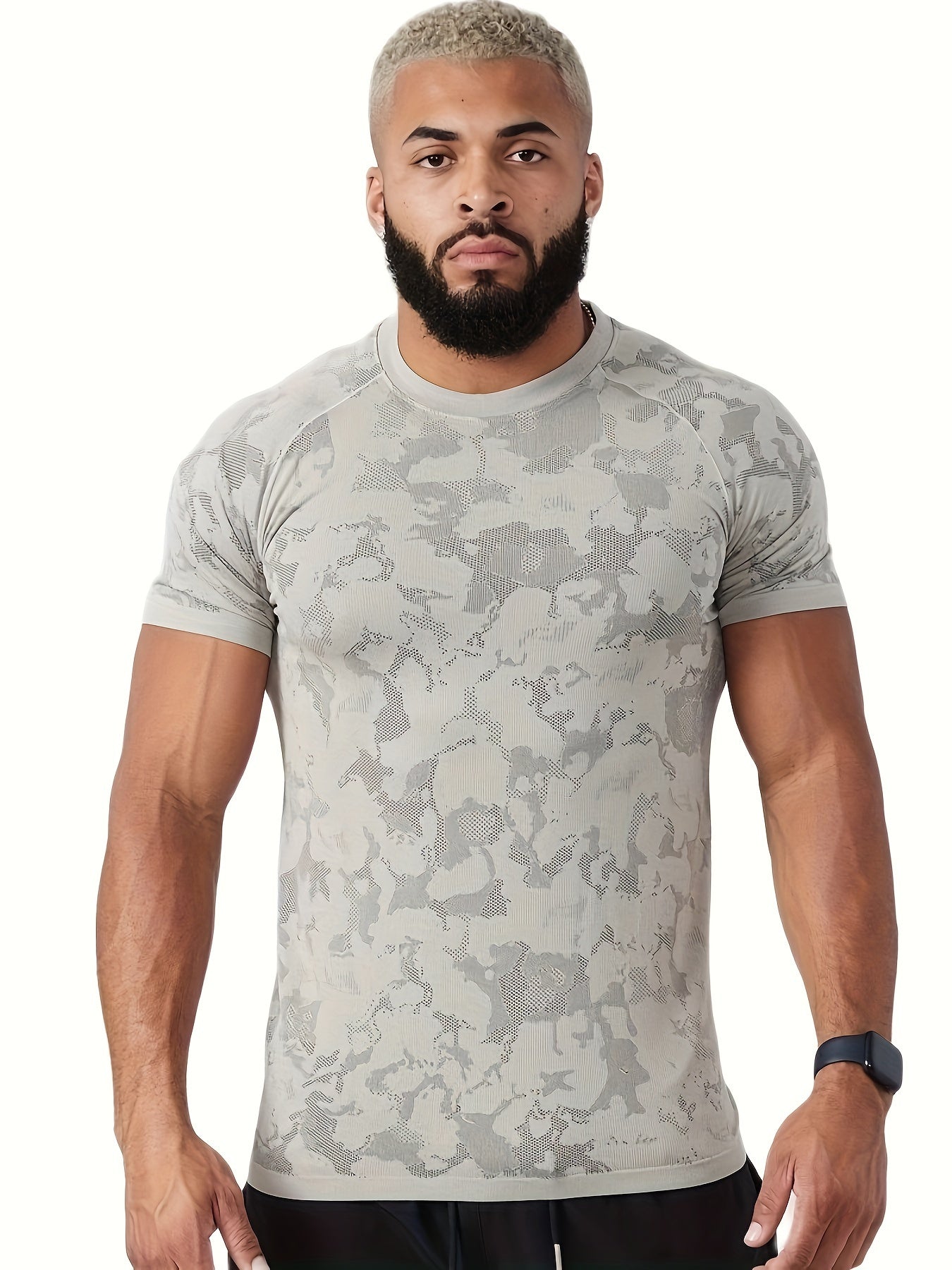 Men's Fitness Crew Neck Active T-Shirt for Summer