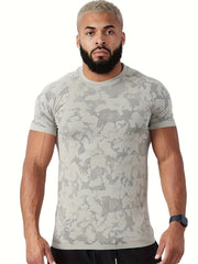 Men's Fitness Crew Neck Active T-Shirt for Summer