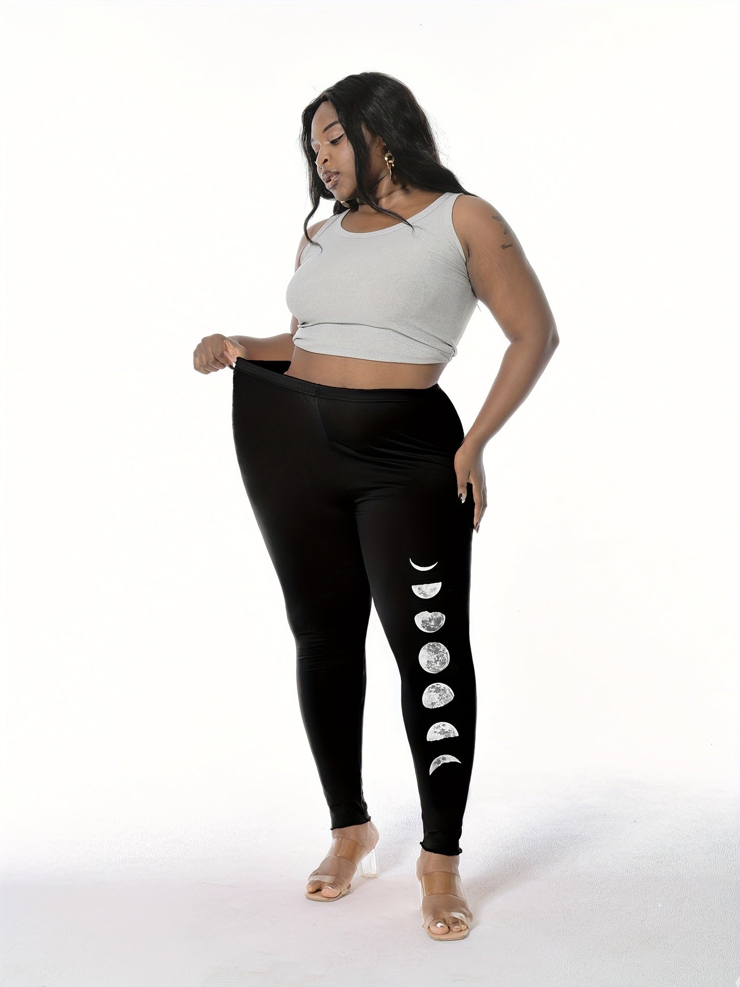 Moon Print High Rise Leggings