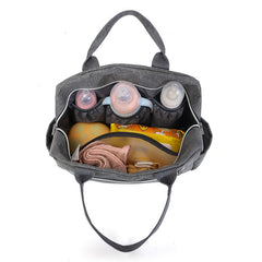 Stylish Grey Argyle Embroidered Mommy Bag