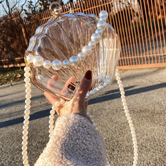 Shell Shoulder Bag Transparent Satchel Bag All Match Bag