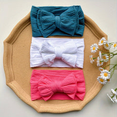 3pcs Bowknot Wide Headband Hairband for Baby Girls