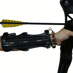 Adjustable Archery Arm Guard 3 Straps Safety Gear