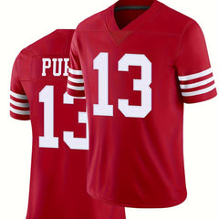 Men's Breathable Rugby Jersey V Neck Short Sleeve Football Shirt