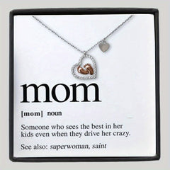 Baby Foot Heart Pendant Necklace Party Holiday Birthday Mother's Gift
