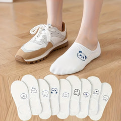 9 Pairs Animal Print Socks Cartoon Design Women's Stockings