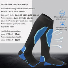 Men's Heated Crew Boot Socks Winter Thermal Ski Socks for Cold Weather