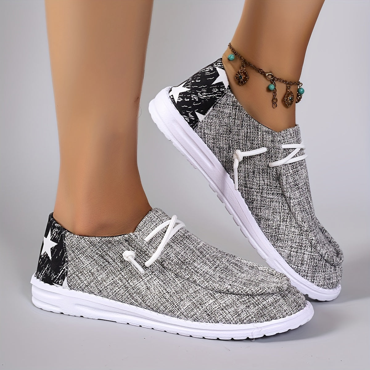 Women's Lightweight Casual Flat Sneakers Non-slip Shoes