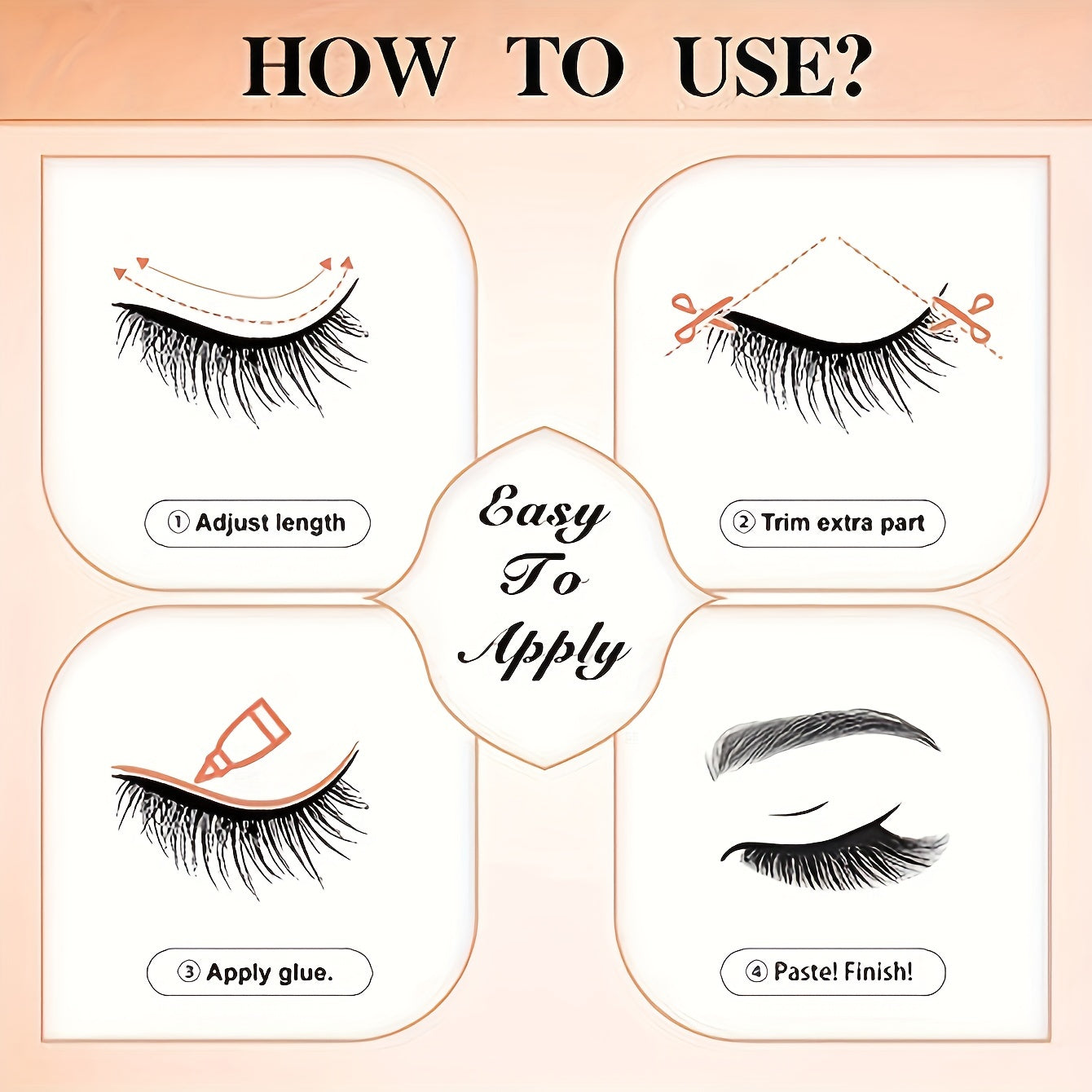 Multicolor False Eyelashes Faux Mink Lashes Thick Curling Natural Look Lashes