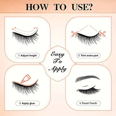 Multicolor False Eyelashes Faux Mink Lashes Thick Curling Natural Look Lashes