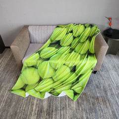 Flannel Blanket Tennis Pattern, Comfortable & Warm for Camping and Home Use
