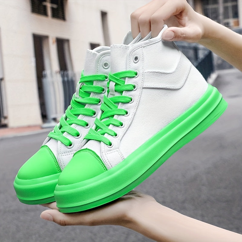 Ankle Top Lace Up Canvas Shoes Comfy Non Slip Men's Sneakers