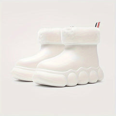 Women's Lightweight Rain Boots Winter Warm Short Tube Wear-resistant Shoes