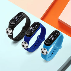 Boys LED Touchable Cartoon Football Sports Watch