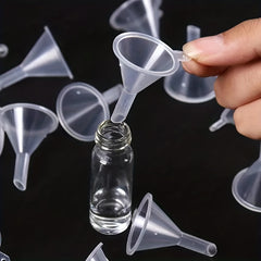 10 Mini Plastic Funnels for Liquid Lab Supplies