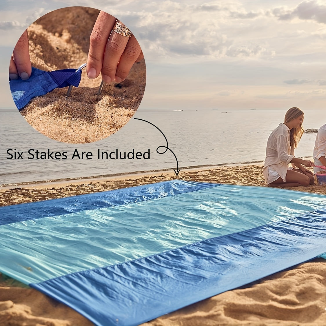 Picnic Beach Blanket 200 X 210 Sandproof Mat
