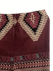 Geometric Pattern Skinny Leggings High Waist Stretchy Leggings