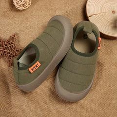 Boy's Solid Slip On Shoes Comfy Non Slip Casual Thermal Sneakers For Kids