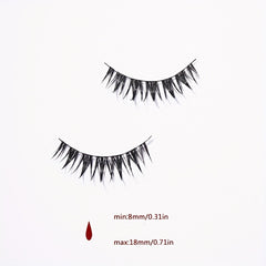 Thick Long Tip Tail False Eyelashes 7 Pairs 18mm Natural Lightweight