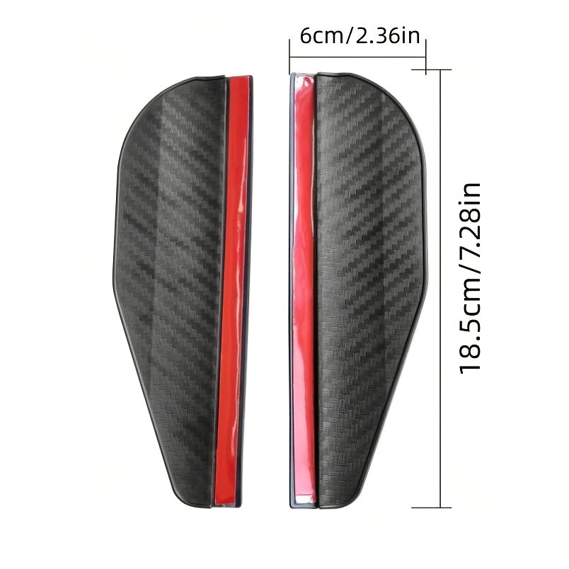 2pcs PVC Car Rearview Mirror Rain Eyebrow