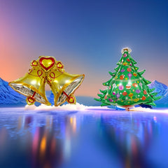Christmas Soldier Tree Santa Claus Bell Snowman Gift Balloons