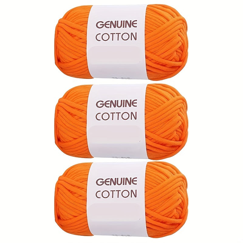 3 Skeins Cotton Nylon Blended Yarn for Knitting Weaving Crocheting