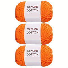 3 Skeins Cotton Nylon Blended Yarn for Knitting Weaving Crocheting