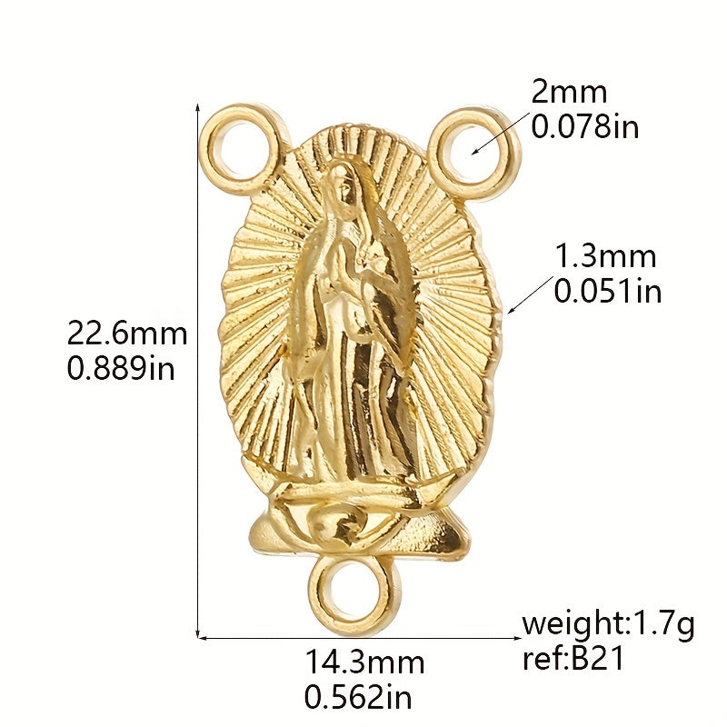 60pcs Religious Figure Pattern Hangings Jewelry Connectors
