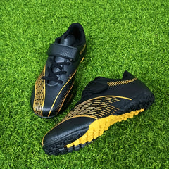 Boy's Turf Football Boots Anti Skid Lace Up TF Soccer Cleats