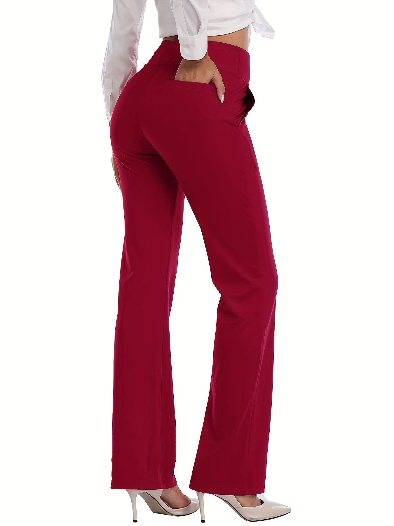 High Waist Flared Trousers Sports Fitness Yoga Running Trousers