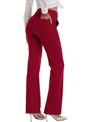 High Waist Flared Trousers Sports Fitness Yoga Running Trousers